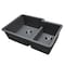 Msi Black Double Bowl 32in X 21in Quartz Undermount 60/40 Kitchen Sink ZOR-QTZ-DBSNK-0104 - alternate 8